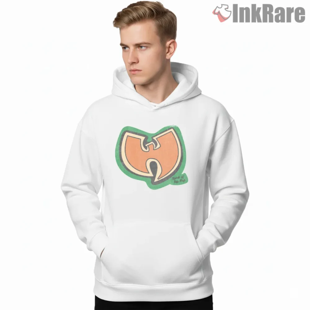 Wu Tang Retro Patch Spirit Of Hip Hop Shirt on white hoodie for men graphic tee