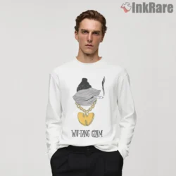 Wu Tang Smoke Pendant Minimal Streetwear Shirt on white long sleeve shirt for men graphic tee