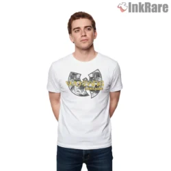 Wu Tang Strikes Again Grunge Banner Shirt on white short sleeve shirt for men graphic tee