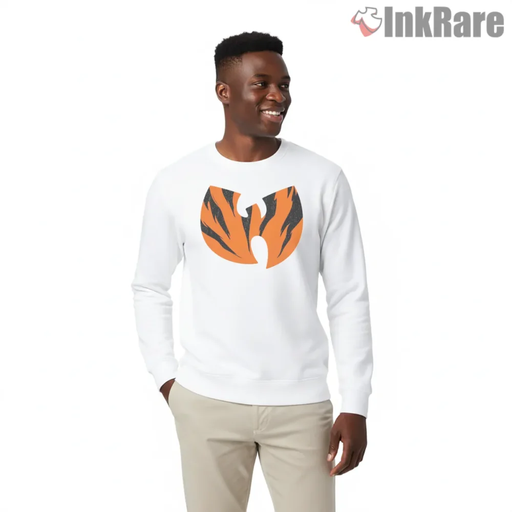 Wu Tang Tiger Stripe Cincinnati Colorway Shirt on graphic shirt for men graphic tee