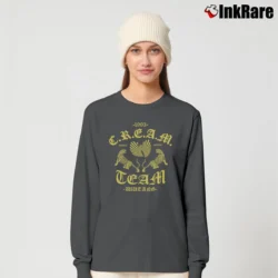 Women’s Wu - Tang Tiger Style Cream Team Rap Long-Sleeve Top in charcoal | Sleek, Versatile, All-Season
