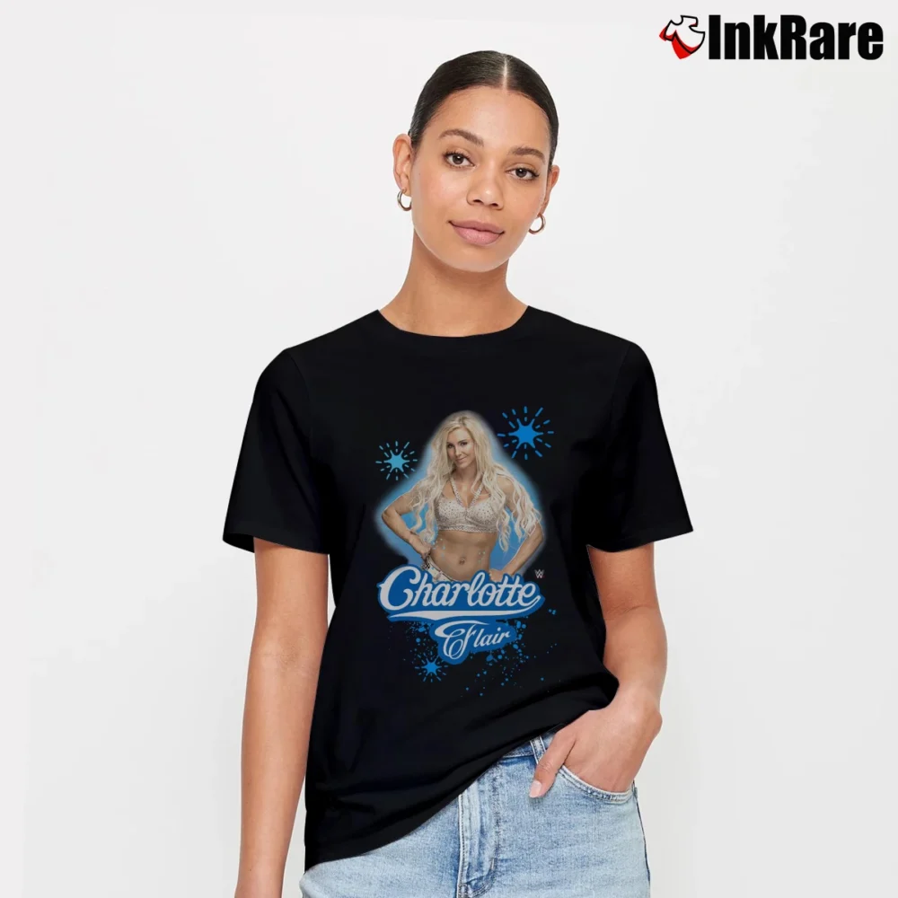 Women’s WWE Charlotte Flair Girls Signature T-Shirt in black | Soft, Flattering Fit