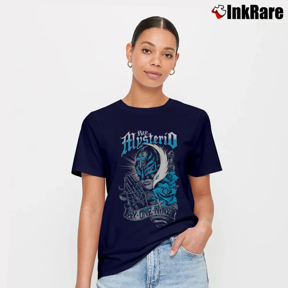 Women’s Wwe Rey Mysterio 619 Graphic Signature T-Shirt in navy | Soft, Flattering Fit
