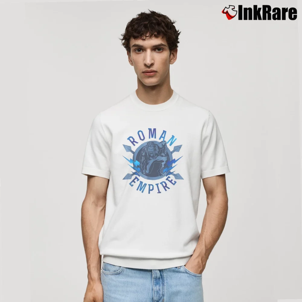 Men’s Wwe Roman Reigns Empire Wrestling Classic T-Shirt in white | Soft, Breathable Everyday Wear