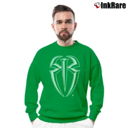 Men’s Wwe Roman Reigns Logo Crewneck Sweatshirt in irish green | Cozy Fabric, Clean Style