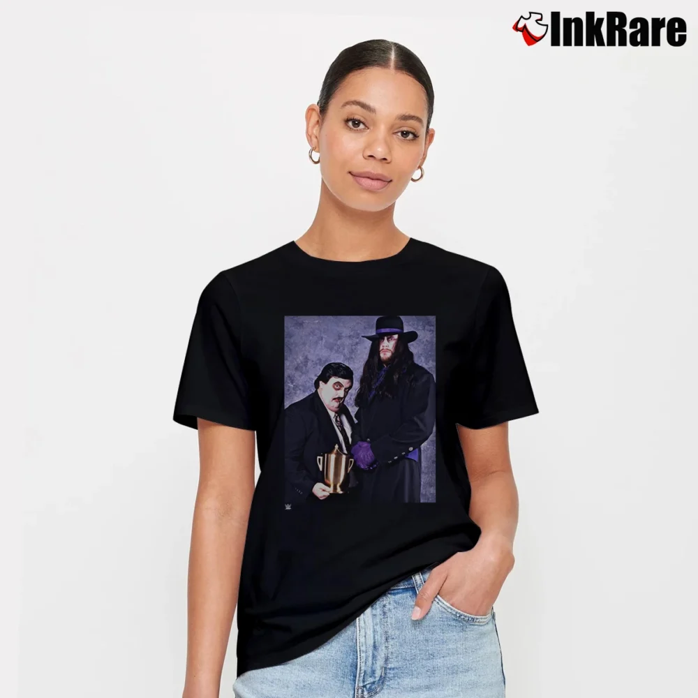 Women’s Wwe Undertaker Paul Bearer Photo Signature T-Shirt in black | Soft, Flattering Fit