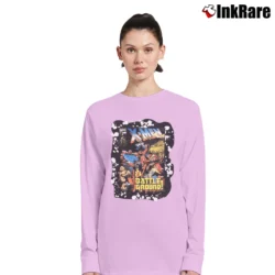Women’s X - men Battleground Pocket Marvel Comic Long-Sleeve Top in light pink | Sleek, Versatile, All-Season