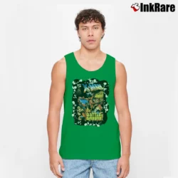 Men’s X - men Battleground Pocket Marvel Comic Tank Top in irish green | Breathable, Active-Friendly Design
