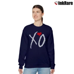 Women’s Xo The Weeknd Logo Graphic Music Relaxed Sweatshirt in navy | Soft, Laid-Back Vibe