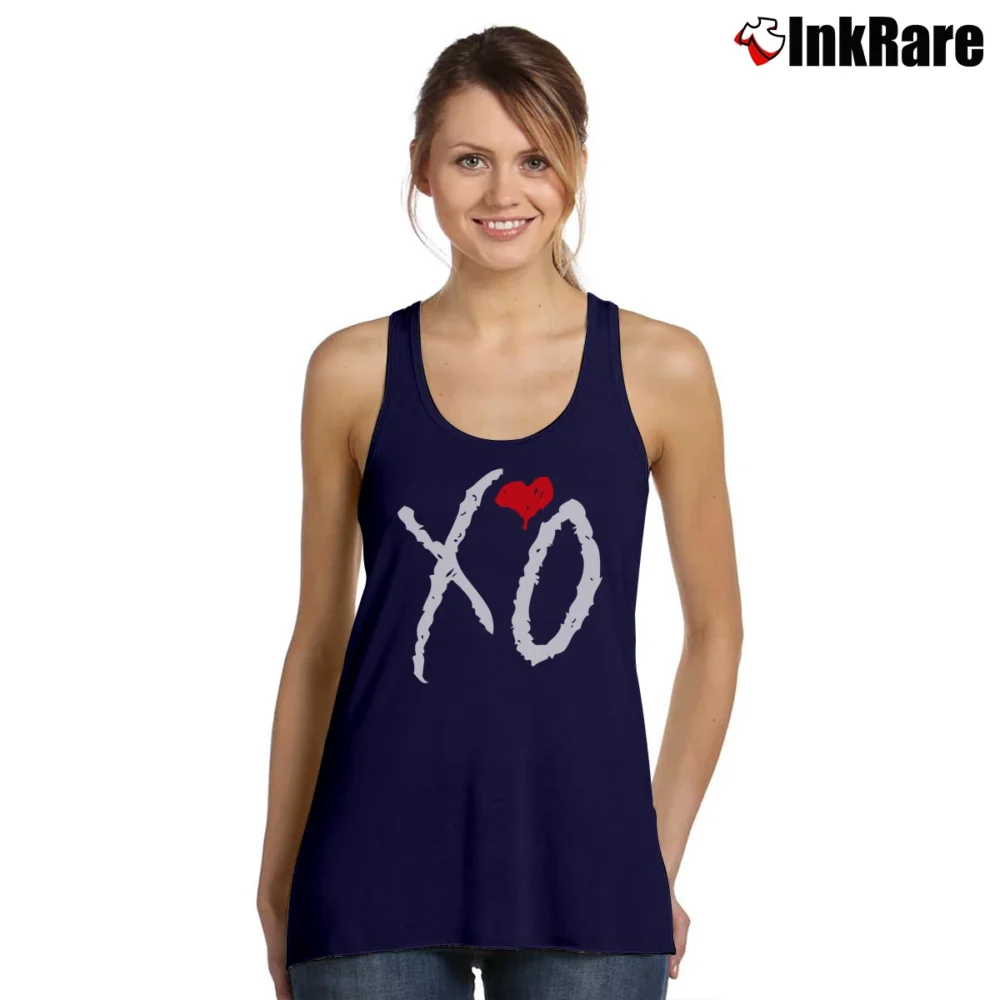 Women’s Xo The Weeknd Logo Graphic Music Tank Top in navy | Lightweight, Movement-Friendly