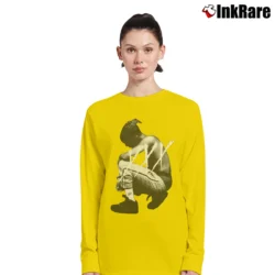 Women’s Xxxtentacion Kneeling Photo Long-Sleeve Top in yellow | Sleek, Versatile, All-Season