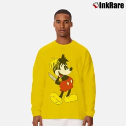 Men’s Xxxtentacion Mickey Dagger Mouse Long-Sleeve Shirt in yellow | Sleek, Lightweight, Year-Round Wear