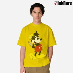 Men’s Xxxtentacion Mickey Dagger Mouse Classic T-Shirt in yellow | Soft, Breathable Everyday Wear