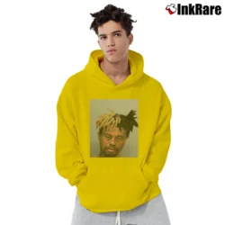 Men’s XXXTentacion Tiger Woods Mugshot Parody Pullover Hoodie in yellow | Cozy, Durable, Modern Fit