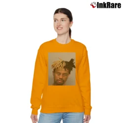 Women’s XXXTentacion Tiger Woods Mugshot Parody Relaxed Sweatshirt in orange | Soft, Laid-Back Vibe