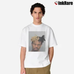 Men’s XXXTentacion Tiger Woods Mugshot Parody Classic T-Shirt in white | Soft, Breathable Everyday Wear