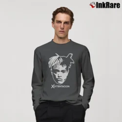Men’s XXXTentacion Tribute Long-Sleeve Shirt in charcoal | Sleek, Lightweight, Year-Round Wear