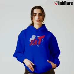 Women’s Y&T 1982 Black Tiger Tour Rock Band Graphic Cozy Hoodie in royal blue | Warm, Structured, Stylish