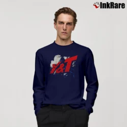 Men’s Y&T 1982 Black Tiger Tour Rock Band Graphic Long-Sleeve Shirt in navy | Sleek, Lightweight, Year-Round Wear