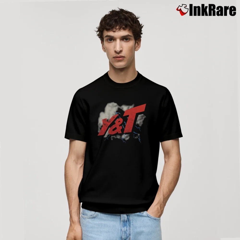 Men’s Y&T Black Tiger 1982 Tour Concert Rock Classic T-Shirt in black | Soft, Breathable Everyday Wear