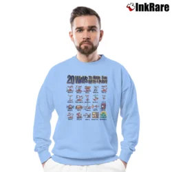 Men’s Y2k 20 Ways To Have Fun With Pussy I Love Pussy Cat Parody Funny Cute Crewneck Sweatshirt in light blue | Cozy Fabric, Clean Style
