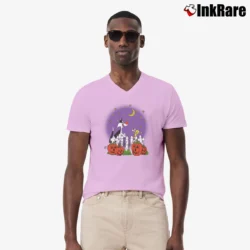 Men’s Y2K Tweety Bird Sylvester The Cat Halloween V-Neck Tee in light pink | Sharp, Breathable, Everyday Staple