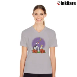 Women’s Y2K Tweety Bird Sylvester The Cat Halloween V-Neck Tee in sport grey | Chic Neckline, Soft Texture