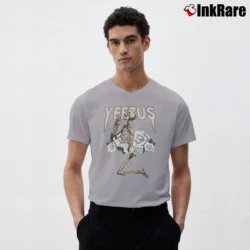 Men’s Yeezy Boost 700 Analog Graphic V-Neck Tee in sport grey | Sharp, Breathable, Everyday Staple