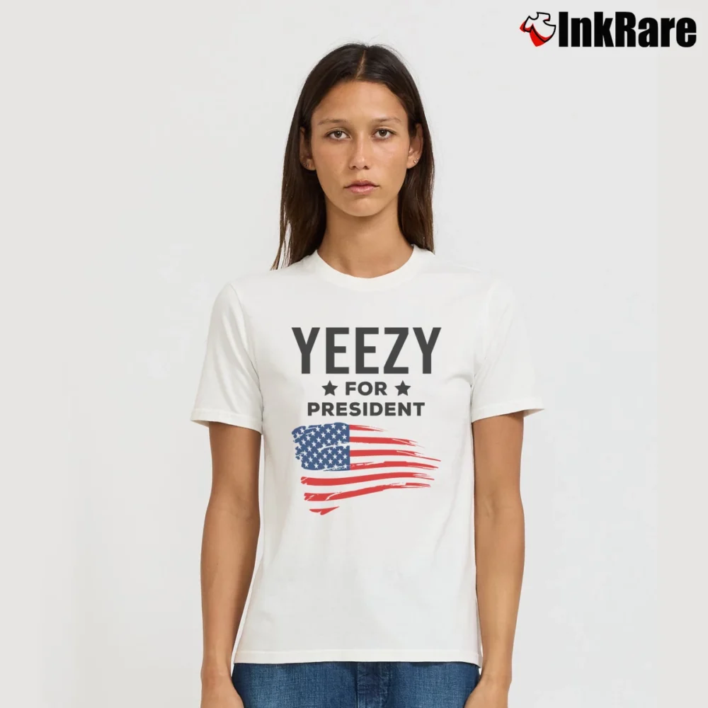 Women’s Yeezy For President Political Signature T-Shirt in white | Soft, Flattering Fit