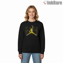 Yellow Ranger Air Kick Hero Pose Shirt on graphic shirt for women graphic tee