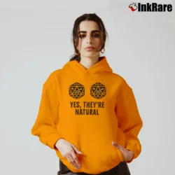 Women’s Yes They're Natural Dungeons And Dragons Dungeon Master Cozy Hoodie in orange | Warm, Structured, Stylish