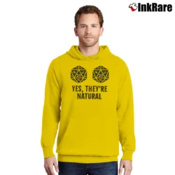 Men’s Yes They're Natural Dungeons And Dragons Dungeon Master Pullover Hoodie in yellow | Cozy, Durable, Modern Fit
