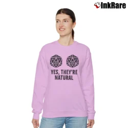Women’s Yes They're Natural Dungeons And Dragons Dungeon Master Relaxed Sweatshirt in light pink | Soft, Laid-Back Vibe