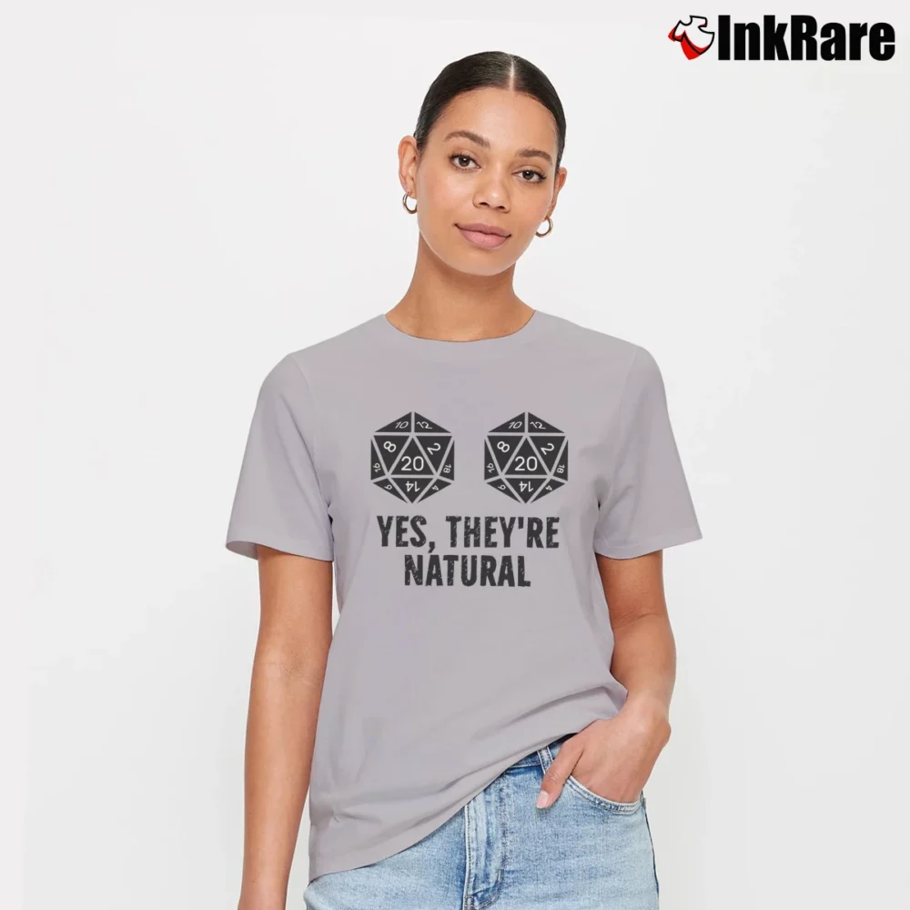 Women’s Yes They're Natural Dungeons And Dragons Dungeon Master Signature T-Shirt in sport grey | Soft, Flattering Fit