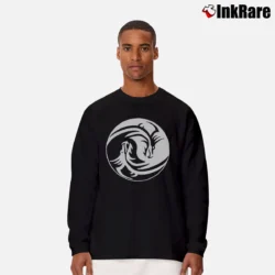 Men’s Yin Yang Dragon Symbol Zen Meditation Yoga Long-Sleeve Shirt in black | Sleek, Lightweight, Year-Round Wear