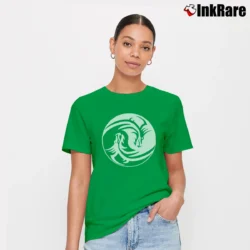 Women’s Yin Yang Dragon Symbol Zen Meditation Yoga Signature T-Shirt in irish green | Soft, Flattering Fit