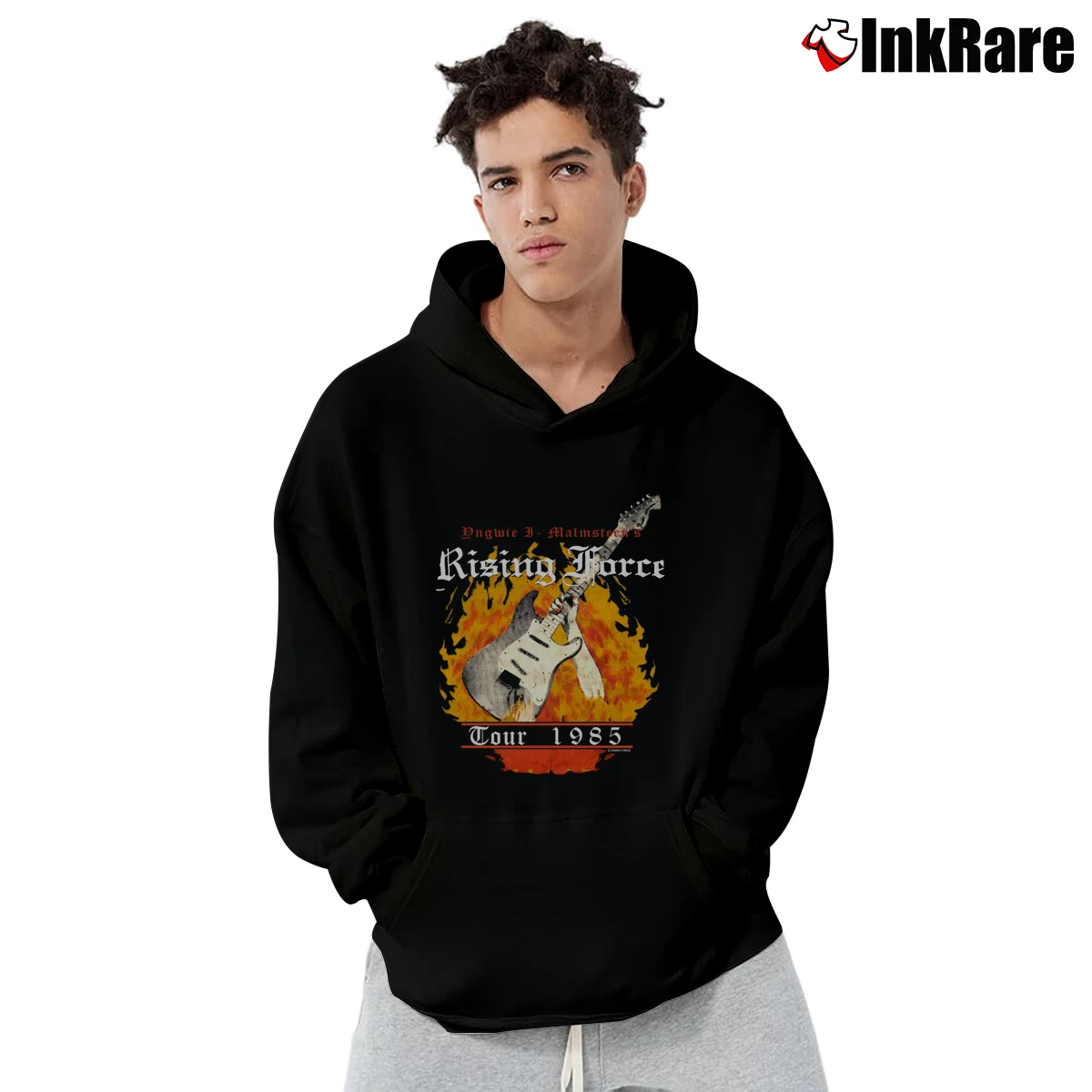Yngwie Malmsteen Rising Force Men’s Pullover Hoodie in black – Ultimate Warmth Men’s Yngwie Malmsteen Rising Force Pullover Hoodie in black | Cozy, Durable, Modern Fit