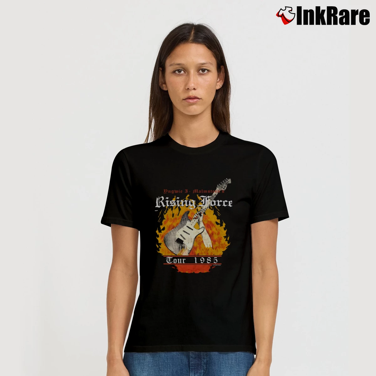 Yngwie Malmsteen Rising Force Women’s Signature Tee in black – Effortless Style Women’s Yngwie Malmsteen Rising Force Signature T-Shirt in black | Soft, Flattering Fit