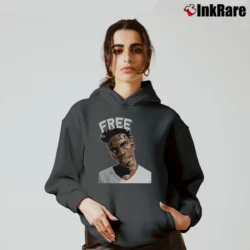 Women’s Ynw Melly Free Melly Rap Music Cozy Hoodie in charcoal | Warm, Structured, Stylish