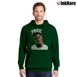 Men’s Ynw Melly Free Melly Rap Music Pullover Hoodie in forest green | Cozy, Durable, Modern Fit