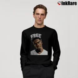Men’s Ynw Melly Free Melly Rap Music Long-Sleeve Shirt in black | Sleek, Lightweight, Year-Round Wear