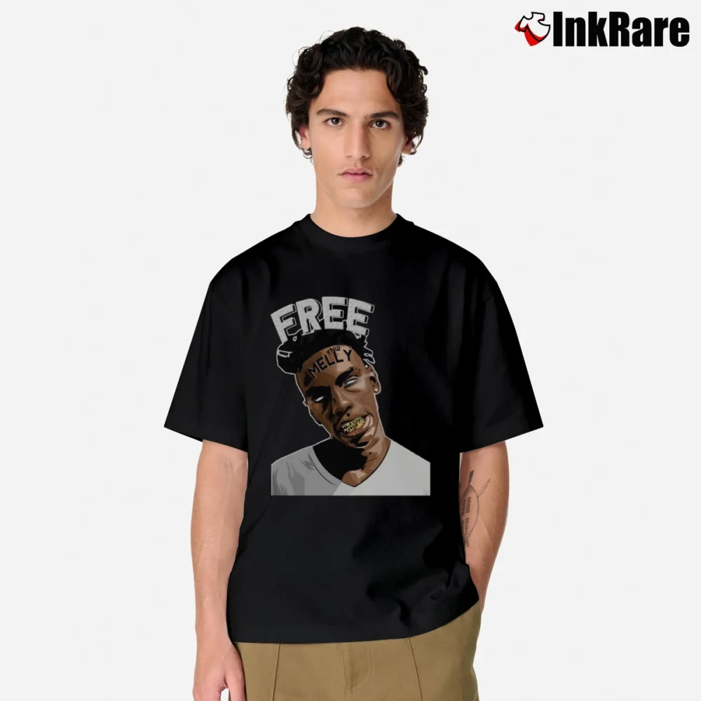 Men’s Ynw Melly Free Melly Rap Music Classic T-Shirt in black | Soft, Breathable Everyday Wear