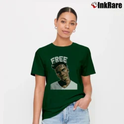 Women’s Ynw Melly Free Melly Rap Music Signature T-Shirt in forest green | Soft, Flattering Fit