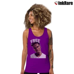 Women’s Ynw Melly Free Melly Rap Music Tank Top in purple | Lightweight, Movement-Friendly