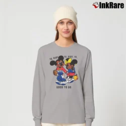 Women’s Yo Baby Got To Go Mickey Mouse Long-Sleeve Top in sport grey | Sleek, Versatile, All-Season