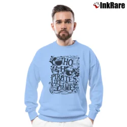 Men’s Yo Ho Pirates Life Mickey Minnie Disney Cruise Crewneck Sweatshirt in light blue | Cozy Fabric, Clean Style