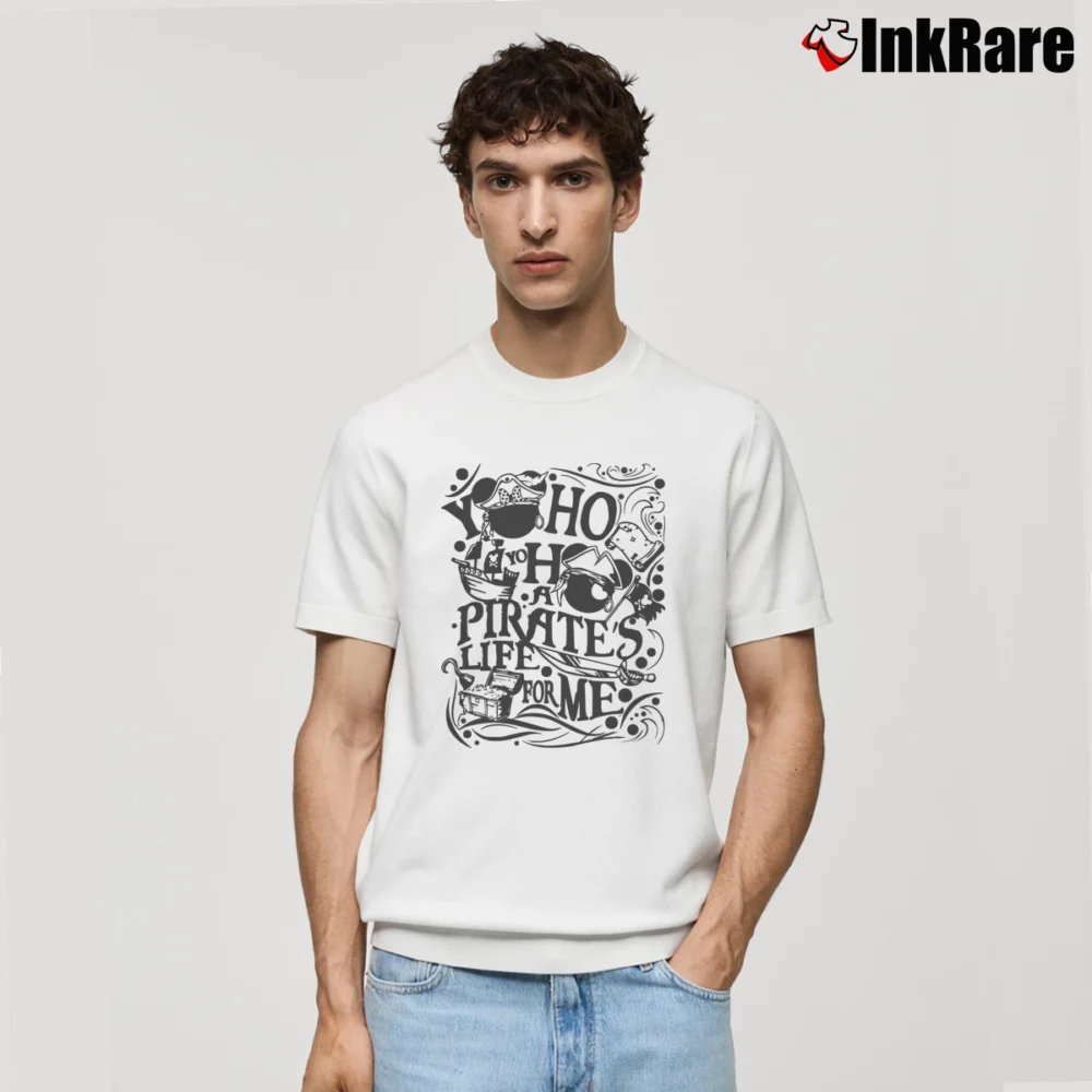 Men’s Yo Ho Pirates Life Mickey Minnie Disney Cruise Classic T-Shirt in white | Soft, Breathable Everyday Wear