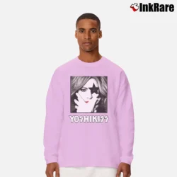 Men’s Yoshiki Yoshikiss Japan Music Long-Sleeve Shirt in light pink | Sleek, Lightweight, Year-Round Wear