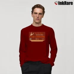 Men’s You Are Now Leaving Fear And Loathing Long-Sleeve Shirt in maroon | Sleek, Lightweight, Year-Round Wear