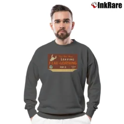 Men’s You Are Now Leaving Fear And Loathing Crewneck Sweatshirt in charcoal | Cozy Fabric, Clean Style
